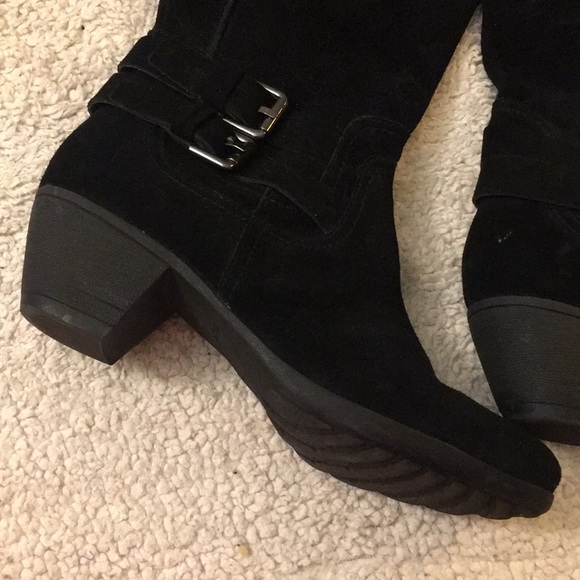 EASY SPIRIT BLACK LEATHER BOOTS - Picture 3 of 8